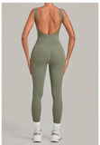 Women's Seamless Yoga Jumpsuits Fitness Sports Hip-lifting Beauty Back Sleeveless One-Piece Training Workout Running Bodysuits
