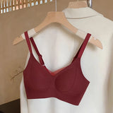 Wireless Support Bra Small Breasts, European Style Push Up Bralette, No Underwire No Padding Anti-Sagging Comfort, Autumn Winter