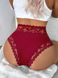 8-Piece Set sexy lingerie Hollow-out lace spliced fabric Women's panties Breathable women's underwear