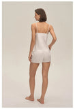 Summer home suspender shorts set casual and comfortable home wear lace women's pajamas