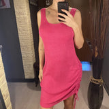 20 Colors Backless Lace Up Crochet Knitted Tunic Beach Cover Up Cover-ups Beach Dress Beach Wear Beachwear Female Women V5479