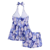 2026 Printed Floral Two Pieces Swimwear Female High Waist Halter Swimsuit Women Bathers Bathing Swimming Swim Suit Beachwear