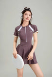 New Swimsuit for Women, Slightly Overweight, Plus Size Jumpsuit Style, Conservative and Slimming, Hot Spring Swimsuit Wholesale