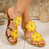Gold Flowers Thin High Heels Sandals for Women Plus Size 43 Pointed Toe Stiletto Heel Sandalias Mujer Cross Stap Party Shoes
