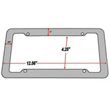 Black Carbon Fiber Pattern Plastic License Plate Frame Fiber Black Aluminum Metal Car Tag Holder Tire Screw Cap Universal Amagi