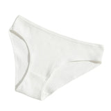 4Pcs/Set Cotton Panties For Women Low Rise Underwear Breathable Briefs Solid Color Sports Underpants Female Lingerie