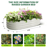 HiMISSH Oval Galvanized Raised Garden Beds For Outdoor Use
