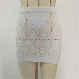 Sexy Hollow Out Crochet Knitted Tunic Beach Cover Up Cover-ups Beach Dress Beach Wear Beachwear Mini Skirt Female Women K6587