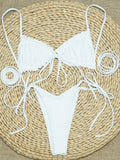 Sexy Ruffle Frilled Micro Thong Bikini 2025 Women Swimwear Female Swimsuit Two-pieces Bikini set String Bather Bathing Suit Swim