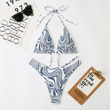 sexy zebra print micro mini bikini halter string triangle swimwear thong swimsuit women biquini bikini set bathing suits