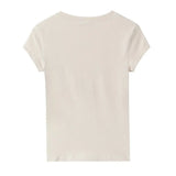 Women's Short-Sleeve Slim-Fit Simple V-Neck T-Shirt Colors Women V Neck Slim Fit Short Sleeve T Shirt Casual Top For Summer K1LO
