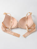 Women's Plunge Push up Bralette Underwire Comfortable Sexy Lingerie Gathered T-Shirt Bra Solid Style for Supportive Fit Bra