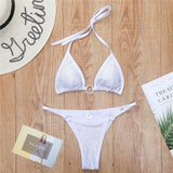 Sexy Bling Rhinestone Mini Bikini Female Swimsuit Women Swimwear Two-Pieces Bikini Set Bather Bathing Suit Swim Lady V2064