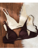 Comfort 2026 Rabbit Ear Bra Deep V, Wireless Invisible Summer Bralette, Breathable Thin Bra for Small Chest, Natural Sexy MOYISU