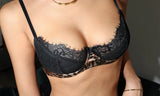 Sexy Leopard Bras Set Small Chest Winter Push Up Bralette Anti Sagging Wireless Lace Lingerie Lightweight Comfort Christmas Gift