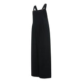 Women Fashion Jumpsuits Sleeveless Buttons Suspender Wide Leg Pant Overalls with Pockets Casual Loose Romper Streetwear