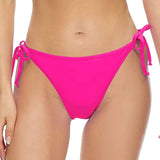 Women Summer Side Tie Bikini Bottoms Triangle Cut Swimwear Quick Dry Solid Color Beachwear For Pool Vacation Swimming Trunks