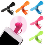 Mini USB Fan Flexible Cooling hand Fan portable Fans Summer Cool laptop Desktop Cell Phone Cooler 2 in 1 Micro USB Type-C plug