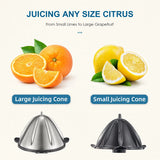 Electric Citrus Juicer Die Cast Zinc Shell With Two Cones