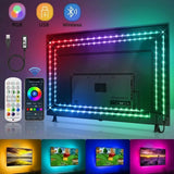 RGB LED Strip Lights 5050 SMD Bluetooth APP Control 24 Keys IR Remote Music Sync TV Backlight Decor Flexible 5V Led Tape Lamp
