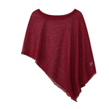 Women Shawl Wrap Tops Elegant Shiny Sequins Fine Mesh Shoulder Knit Cover-up for Spring Summer