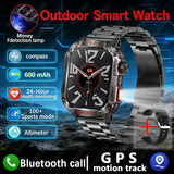 2026 New LED flashlight Military Smart Watch Men IP68 GPS Outdoor Sports Fitness Tracker Health Monitor 2.01" BT Call Smartwatch