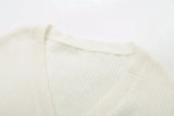 Foridol V-neck Oversize Beige Autumn Winter Women Knitted Long Sleeves Cozy Femme Casual Cardigans Sueter Mujer Loose Sweater