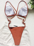 High Cut Out G String Female Swimwear One Piece Swimsuit Women Mini Micro Thong Monokini Bather Backless Bathing Suit Swim Wear