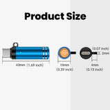 Mini Type C Mobile Phone Cigarette Lighter Air Blowing Cigarette Lighter Outdoor Safety USB C Lighter Adapter For iPhone 17 Pro