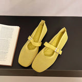 Women Flats Summer Trend Knitted Mary Jane Shoes for Woman Breathable Footwear Lightweight Casual Flat Shoes Zapatos De Mujer