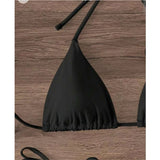S - XL Sexy 3D Flowers Halter Strappy Bikini Women Swimwear Female Swimsuit Two-Pieces Bikini Set Bather Bathing Suit Swim V5297