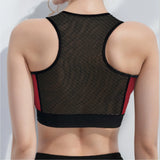 Women Racerback Sports Bra Seamless High Impact Support Fitness Yoga Brassiere Shockproof Workout Running Gym Underwear Bralette