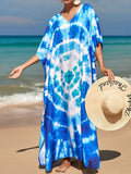 2026 New Colorful Kaftan Tunic Beach Dress Beach Wear Beachwear Beach Cover Up Cover-upsLoose Maxi Dress Female Women V4428