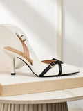 New Solid Color Pointed-toe Buckle-back Empty High-heeled Sandals for Women in Spring/Summer 2026