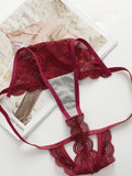High Quality New Sexy Underwear For Women's Lace Transparent Hollow 3/4 Bra Gathering Steel Ring Push Up Underwear Set HR2634