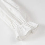 Foridol Heart Embroidery White Cotton Women Blouse Bowknot Spring Summer Lantern Sleeve Casual Shirt V Neck Loose Chic Blusa