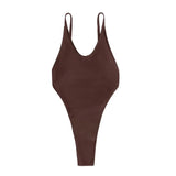 One-piece Bikini Women Sexy Monokini Sleeveless V-Neck Swimsuit Backless Design Figure-Enhancing Fit