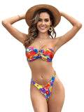 2024 Sexy Push Up Women Swimsuits Micro Bikini Female Swimwear Brazilian Bikini Set Thong Biquini Swim Suits Print Beachwear