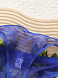 Women's sexy embroidered lace floral underwear with low waist and no marks easy to wash and dry triangular underwear C2456
