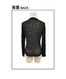 European and American sexy single-layer bra, stand-up collar, mesh bottoming top, women's leopard print inner top