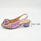 Doershow nice African Shoes And Bag Matching Set With BLUE Hot Selling Women Italian Shoes And Bag Set For Wedding  HFG1-1