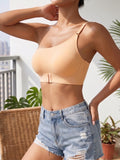 Women's One Shoulder Seamless Bra Front Closure Comfort No Lining Wireless Lingerie