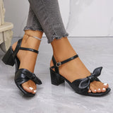 Buckle Strap 2026 Sandals Comfort Shoes for Women Square Toe Block Heels Large Size Suit Female  New Fashion