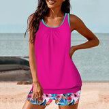 2026 Pinted Floral Tankini Two Pieces Swimsuit Women Vintage Swimwear Female Bathers Bathing Swimming Swim Suit Beachwear