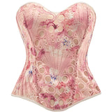 European and American waist cinching jacquard court corset abdominal and chest support tight fitting shapewear bone suit summer