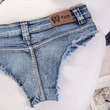 Summer Low Waist Hot Girl Slim Fit Plus Size Stretch Jeans Women's Denim Shorts For Beach Spa & Hot Springs Water Sports G5WM
