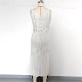 4 Color Hollow Out Sleeveless Crochet Knitted Tunic Beach Cover Up Cover-ups Beach Dress Beach Wear Beachwear Female Women K6783