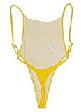 Extreme Mini Micro String Backless Women Swimwear One Piece Swimsuit Female High Cut Monokini Thong Bathing Suit Swim Beachwear