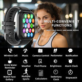 1.99" Bluetooth Call Smart Watch Men Women Full Touch Screen Sports Fitness Pedometer Smartwatch for Android iPhone