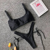 2026 High Cut Micro Thong Bikini Female Thong Bikinis Swimsuit Women Swimwear Two-pieces Bikini Set Brazilian Bathing Suit Swim